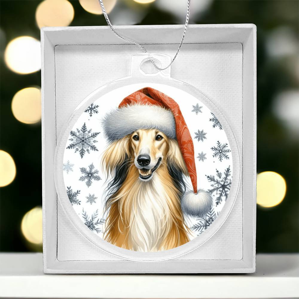 Christmas Dog - Saluki - Acrylic Ornament