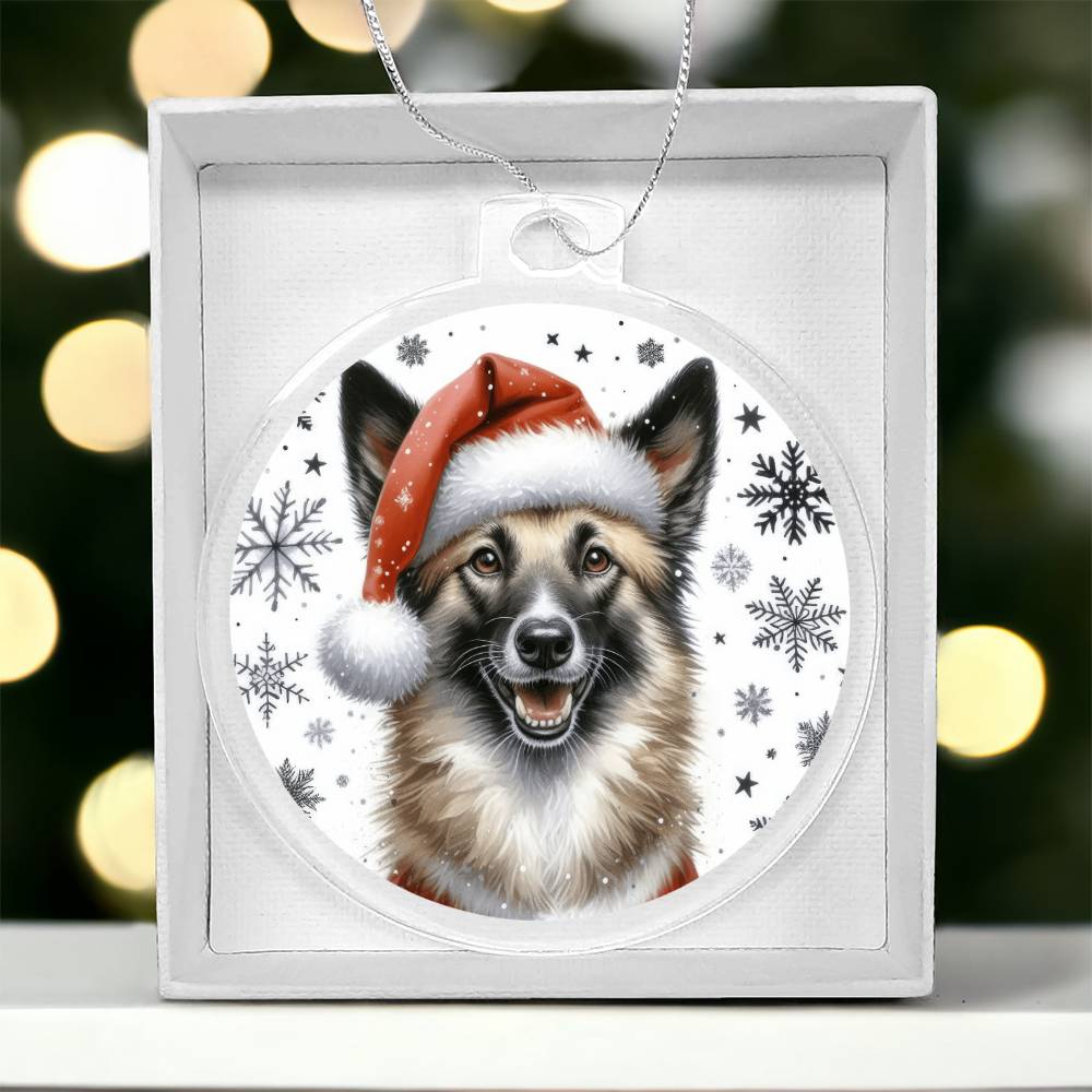 Christmas Dog - Mudi - Acrylic Ornament