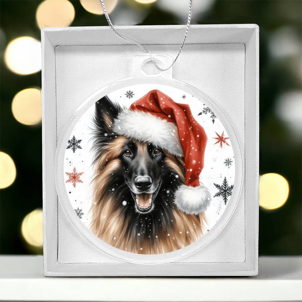 Christmas Dog - Belgian Shepherd Laekenois - Acrylic Ornament