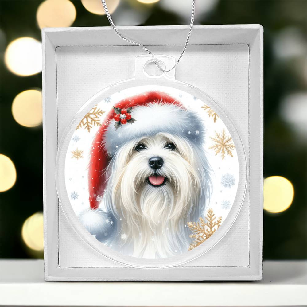 Christmas Dog - Coton De Tulear - Acrylic Ornament