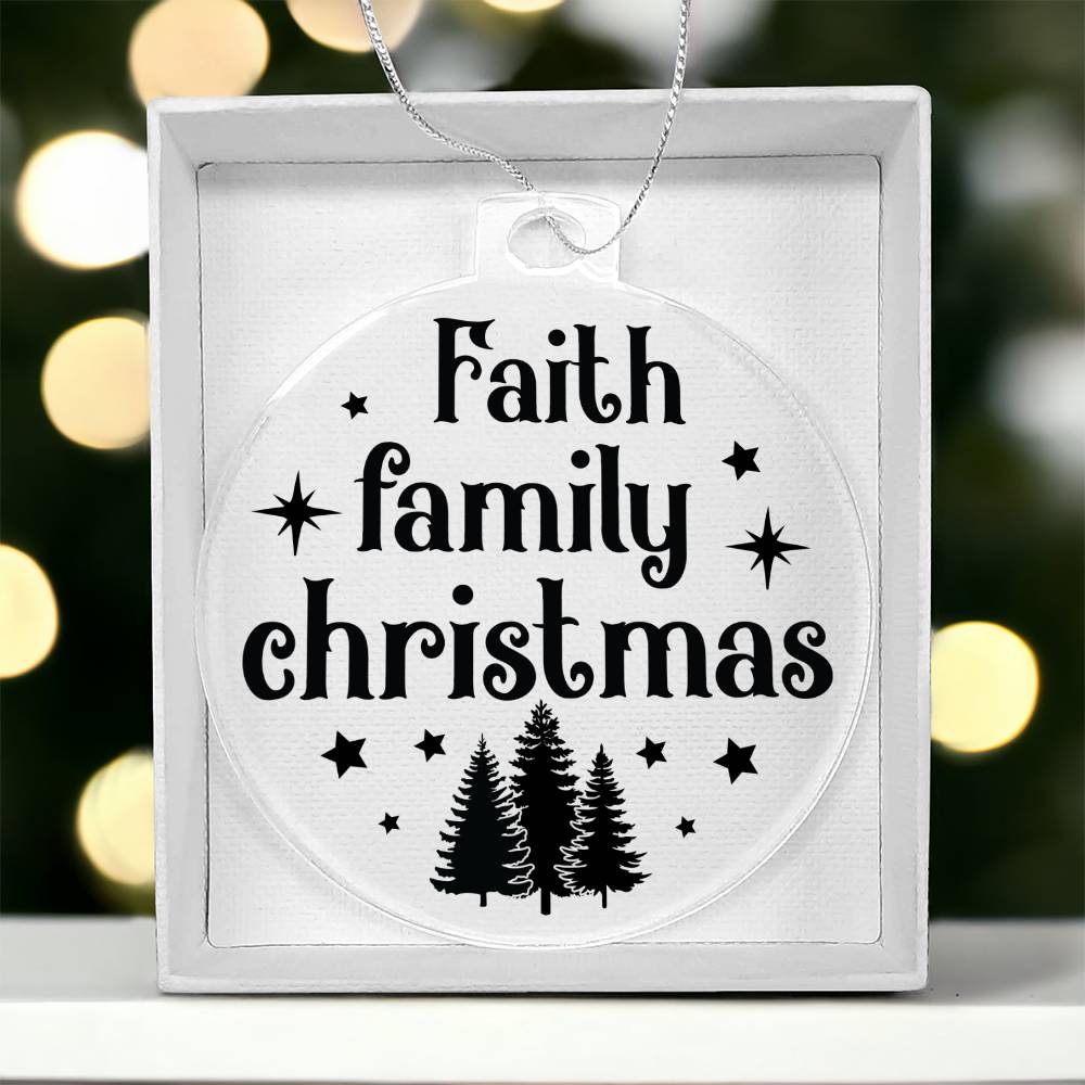Family Christmas 003 - Acrylic Ornament