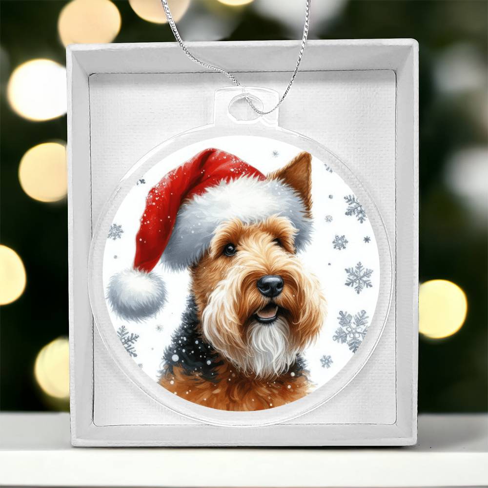 Christmas Dog - Welsh Terrier - Acrylic Ornament