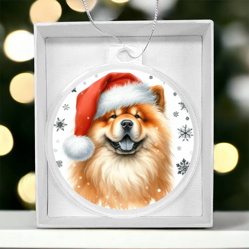 Christmas Dog - Chow Chow - Acrylic Ornament