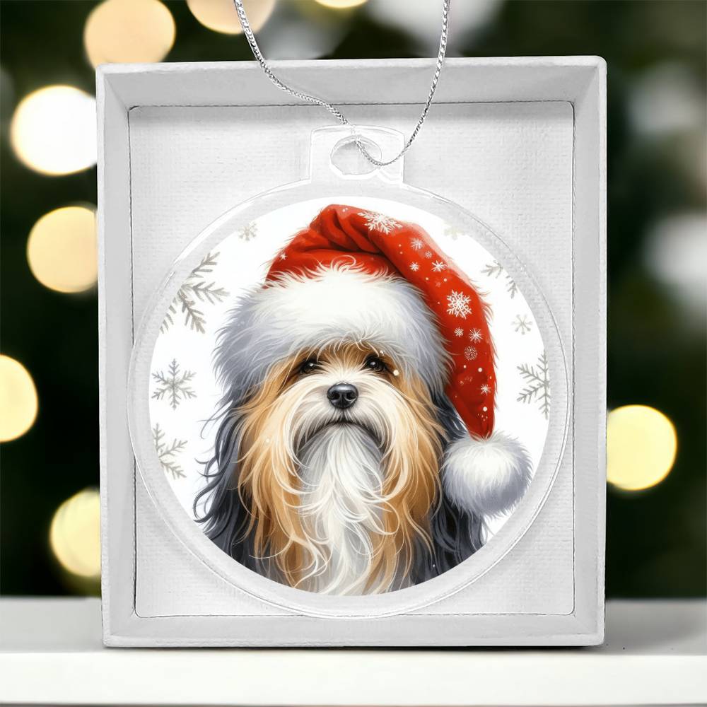 Christmas Dog - Lowchen - Acrylic Ornament