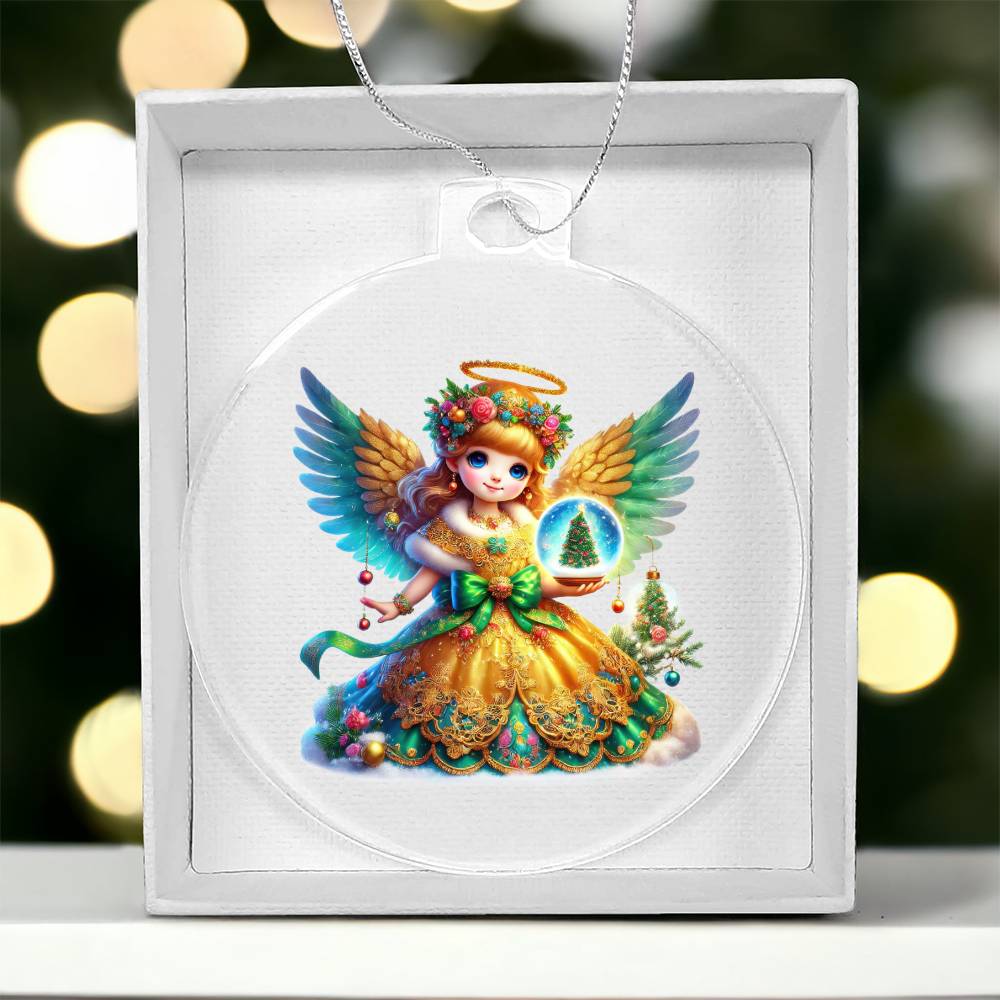 Cute Christmas Angel 011 - Acrylic Ornament