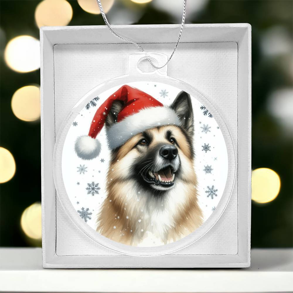 Christmas Dog - Chinook - Acrylic Ornament