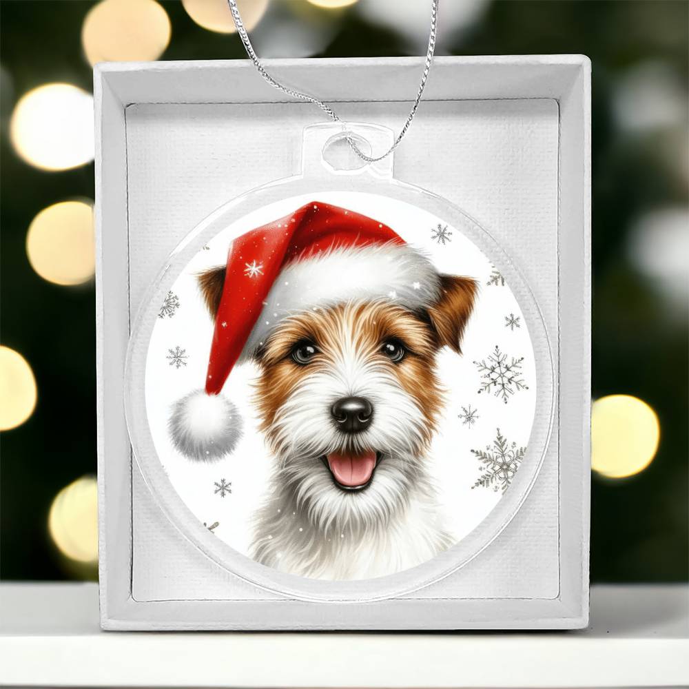 Christmas Dog - Parson Russell Terrier - Acrylic Ornament