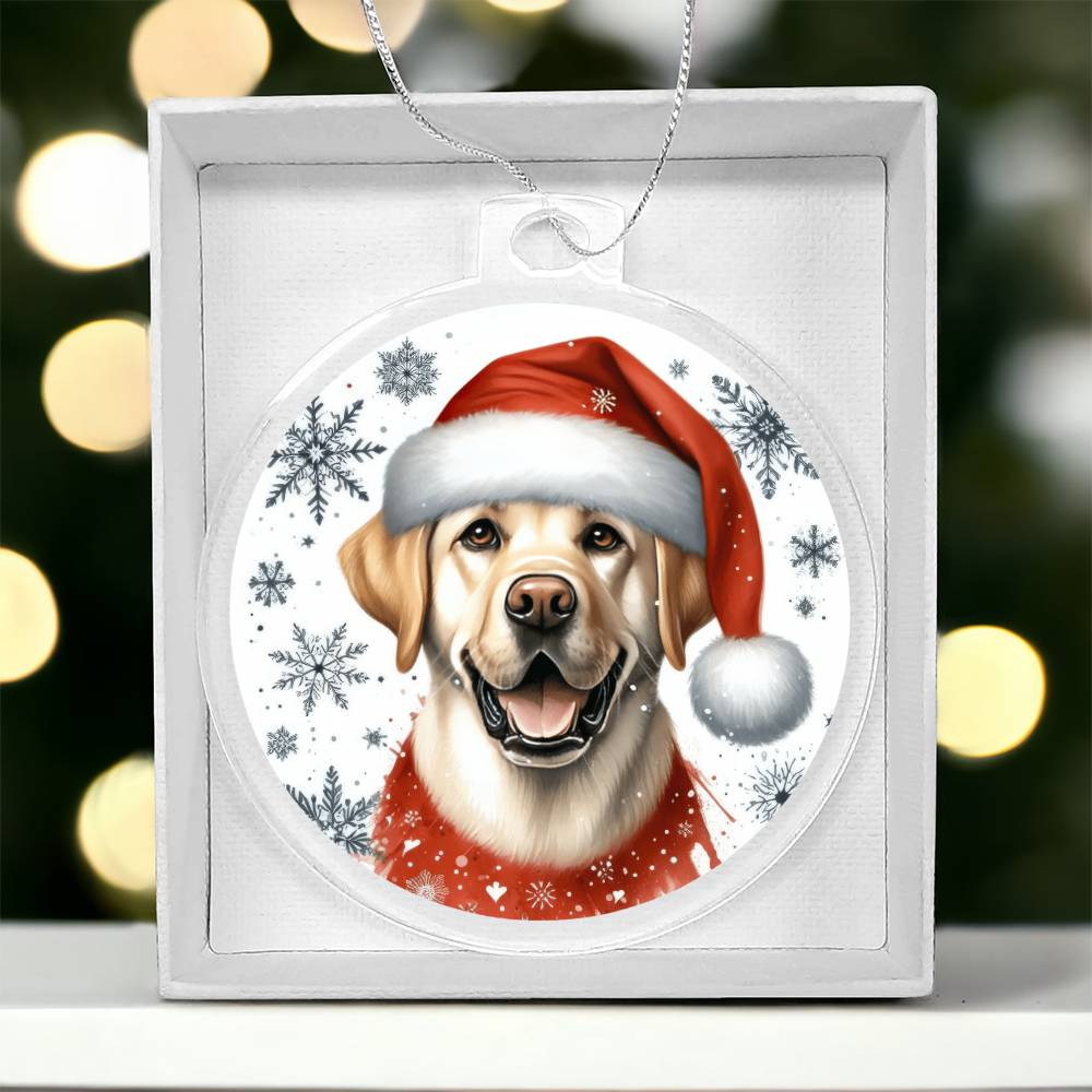 Christmas Dog - Labrador Bulldog  - Acrylic Ornament