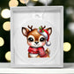 Cute Christmas Reindeer 010 - Acrylic Ornament