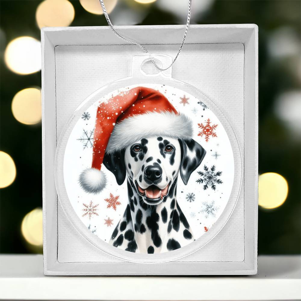 Christmas Dog - Dalmatian - Acrylic Ornament