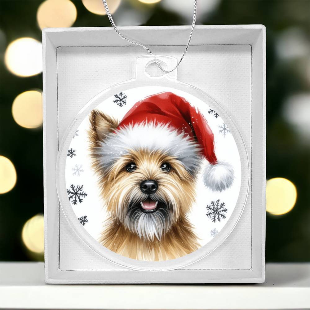 Christmas Dog - Norwich Terrier - Acrylic Ornament