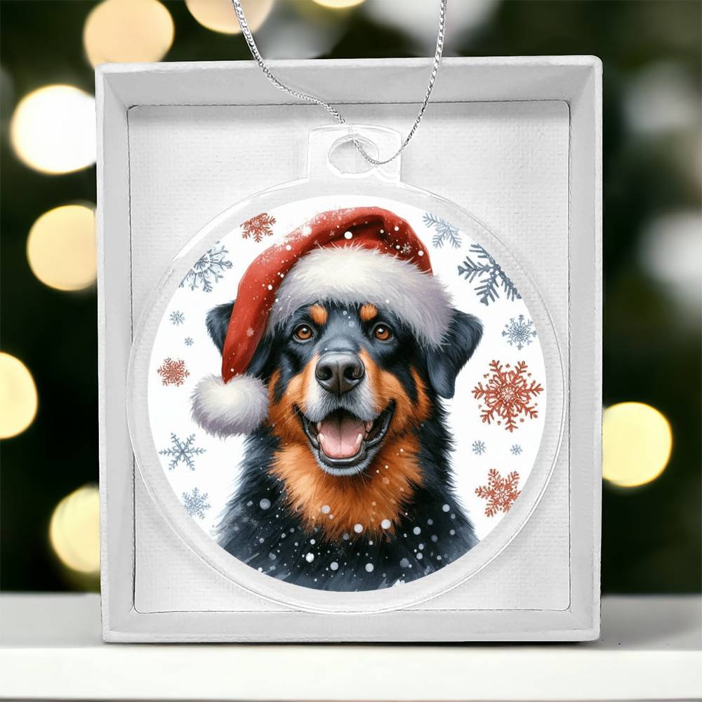 Christmas Dog - Beauceron - Acrylic Ornament