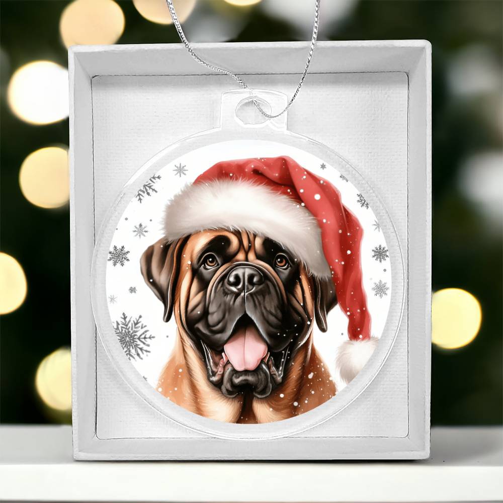 Christmas Dog - Mastiff - Acrylic Ornament