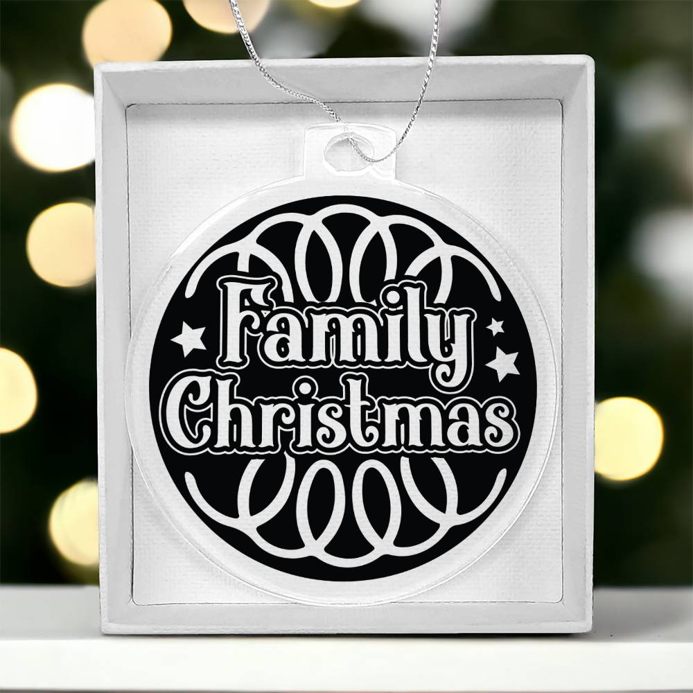 Family Christmas 004 - Acrylic Ornament