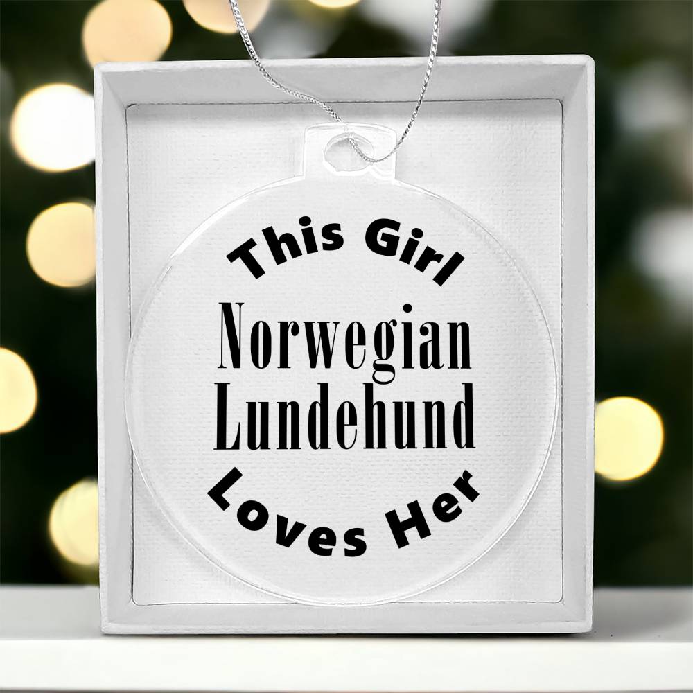 Norwegian Lundehund - Acrylic Ornament