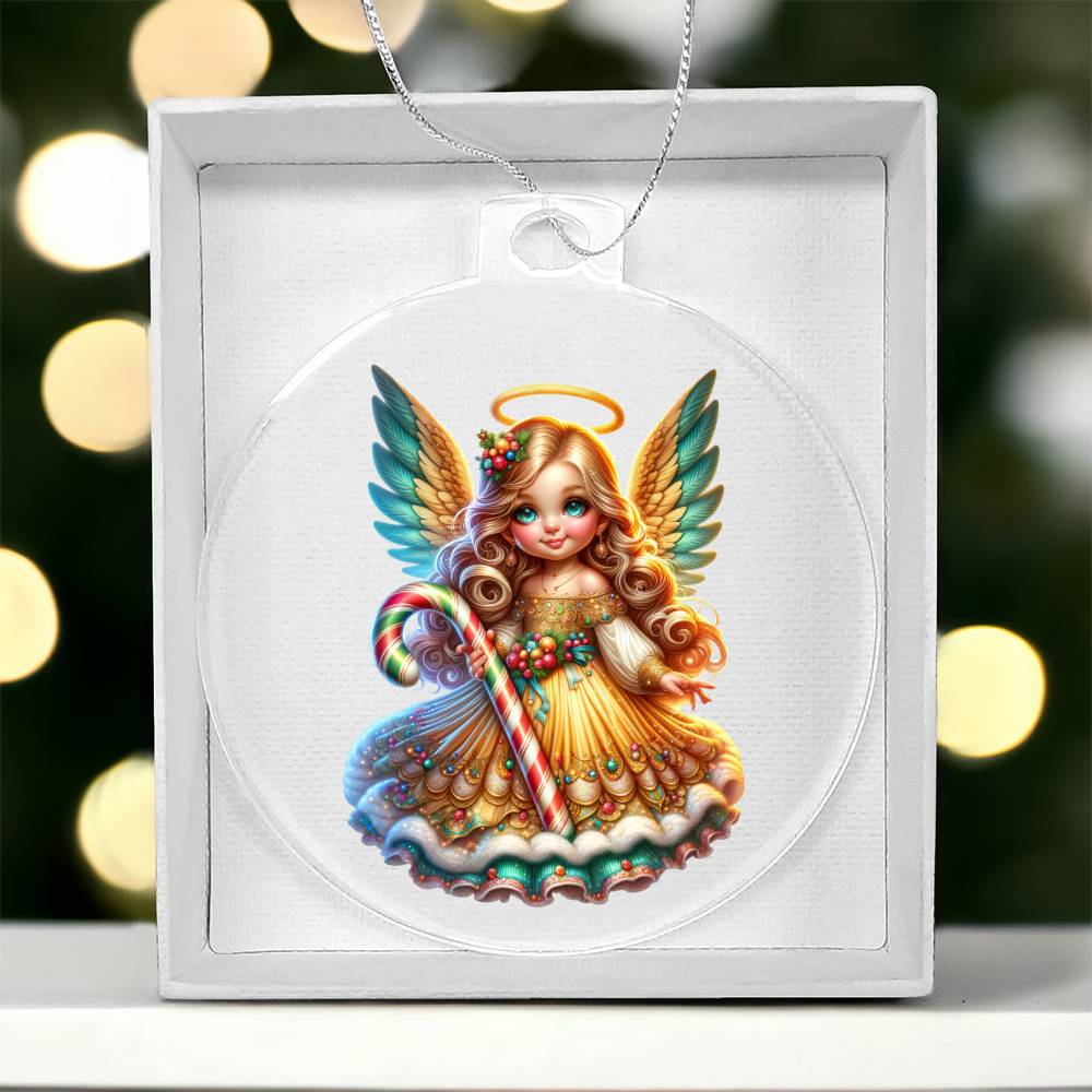 Cute Christmas Angel 015 - Acrylic Ornament