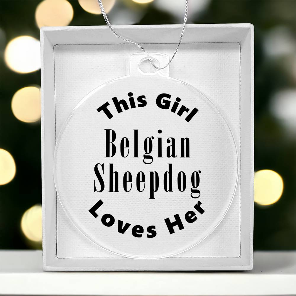 Belgian Sheepdog - Acrylic Ornament