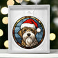 Dog Stained Glass Christmas Design 009 - Acrylic Ornament
