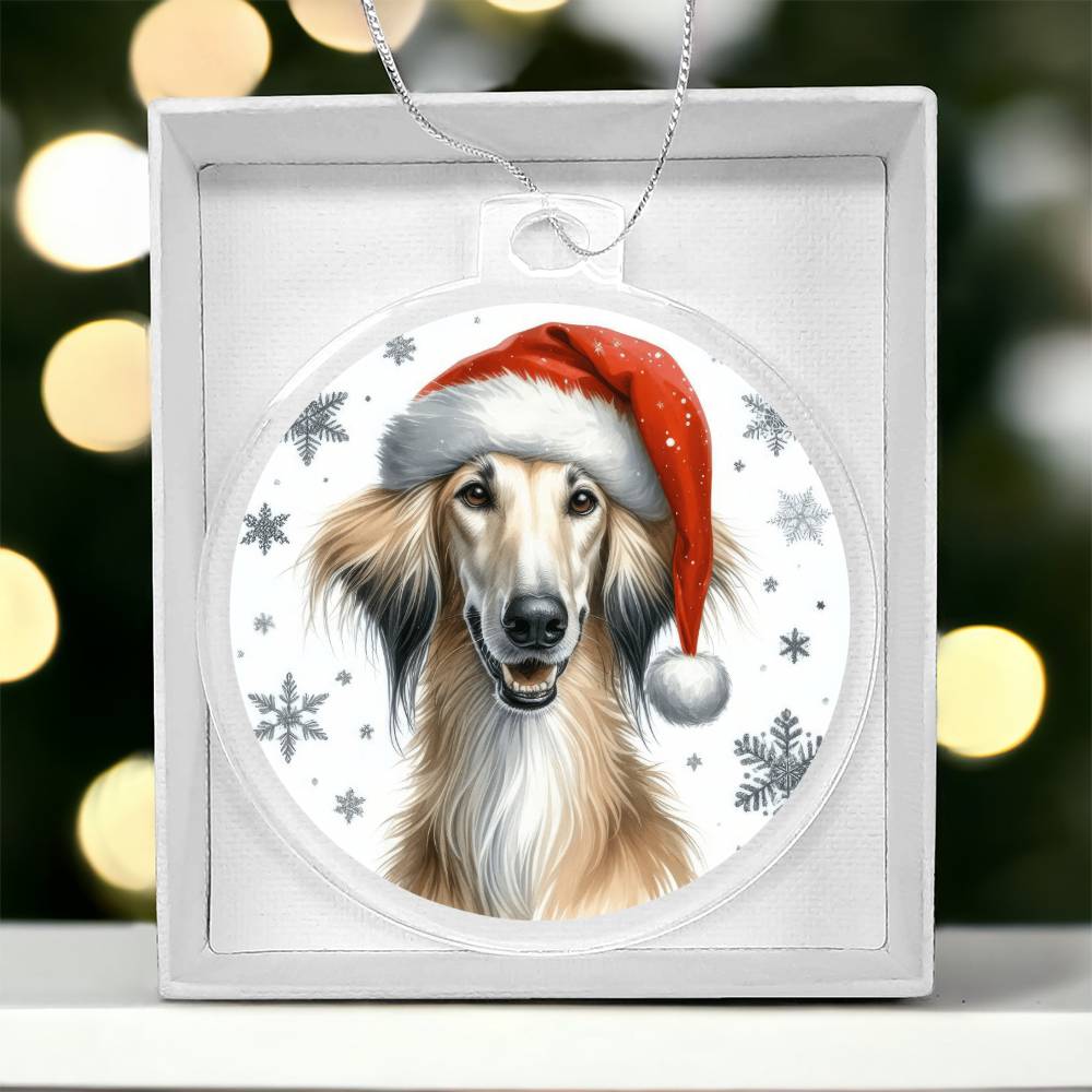 Christmas Dog - Sloughi - Acrylic Ornament