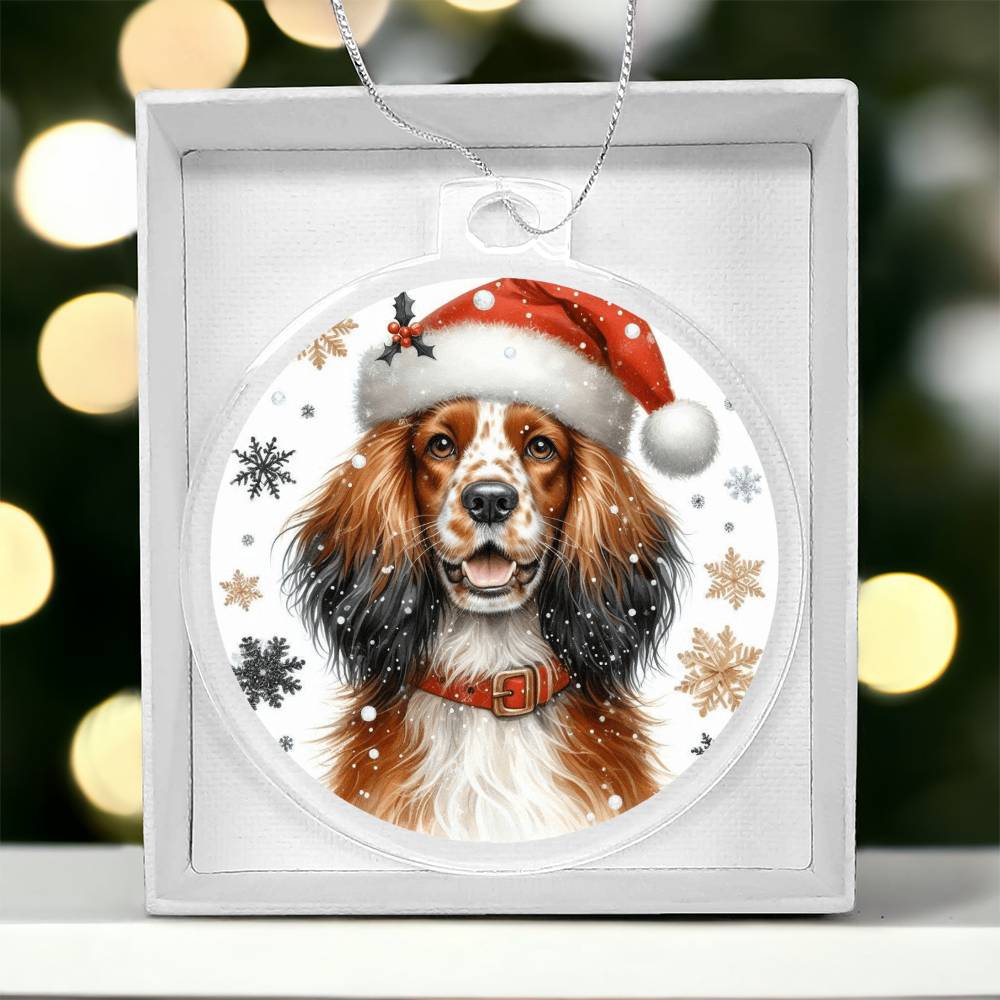 Christmas Dog - Sussex Spaniel - Acrylic Ornament