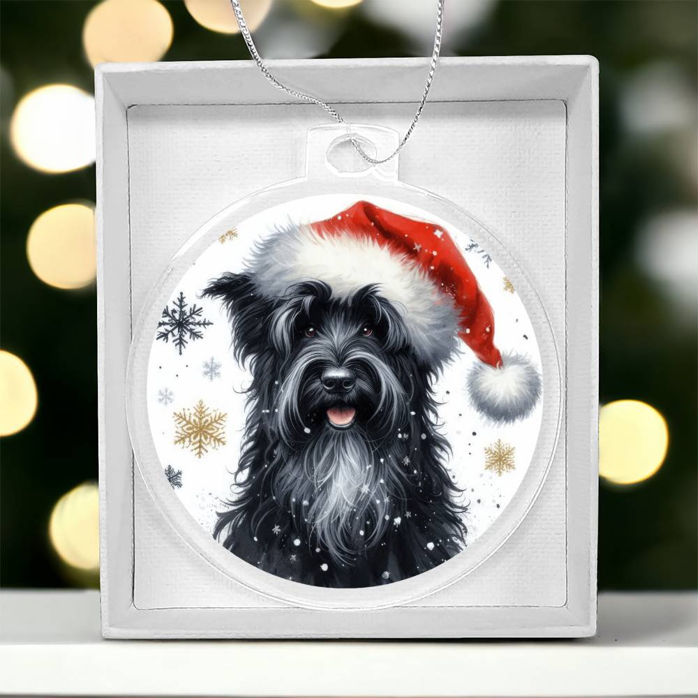 Christmas Dog - Black Russian Terrier - Acrylic Ornament