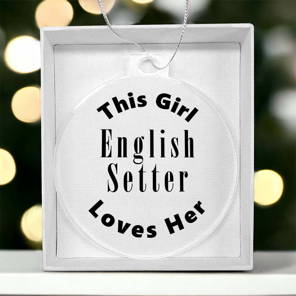 English Setter - Acrylic Ornament