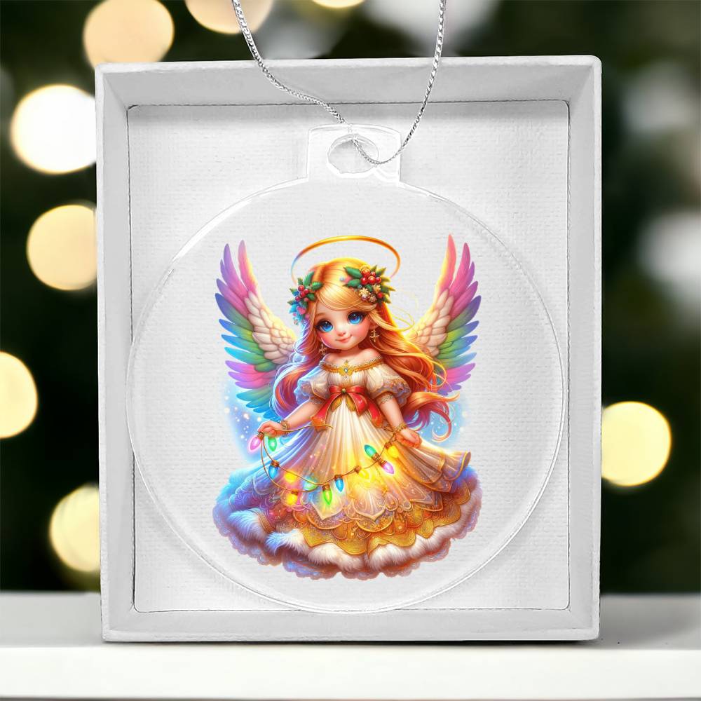 Cute Christmas Angel 005 - Acrylic Ornament