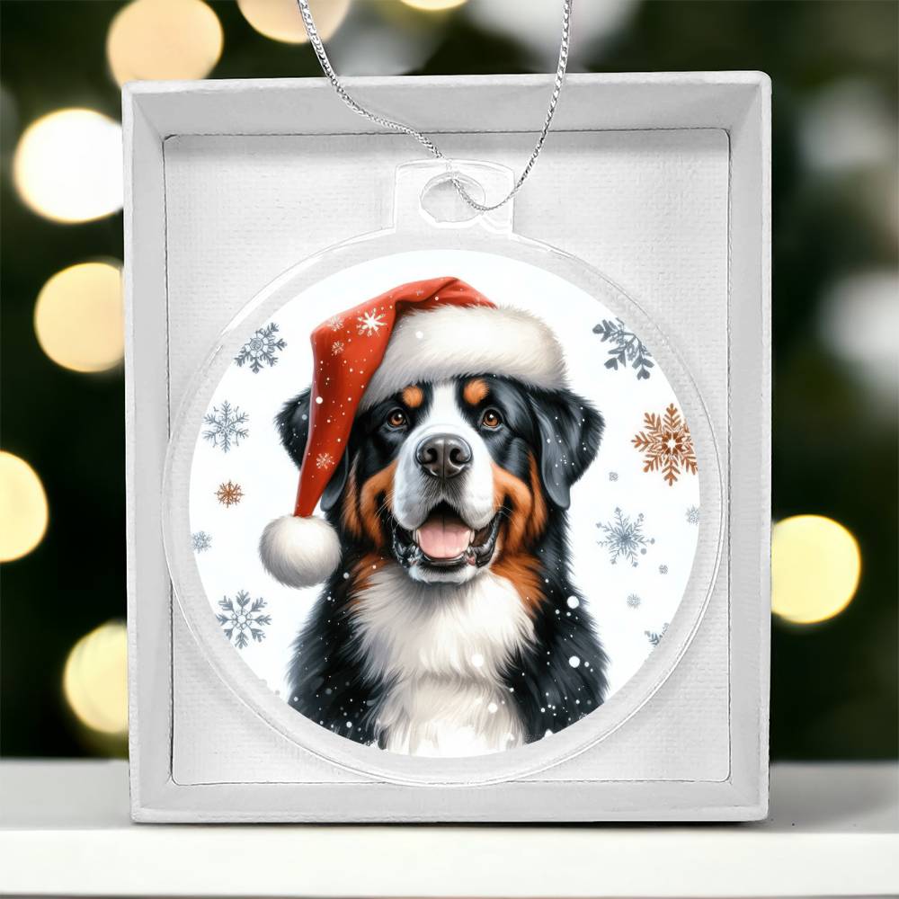 Christmas Dog - Greater Swiss Mountain  - Acrylic Ornament