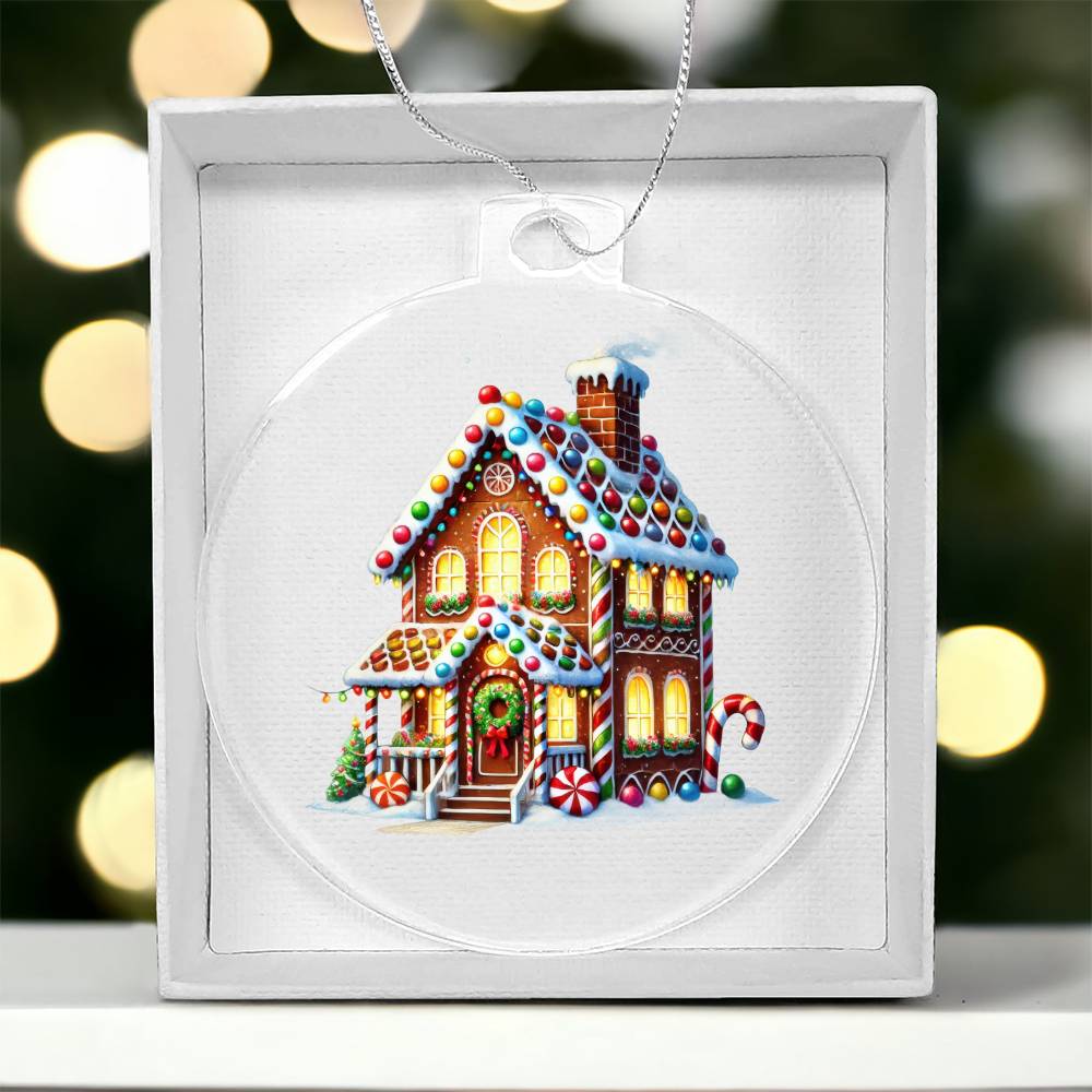 Christmas Gingerbread House 023 - Acrylic Ornament