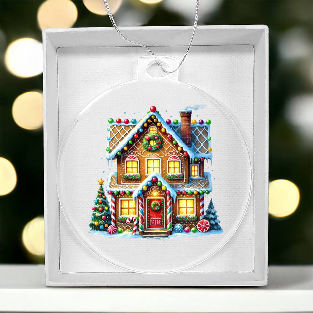 Christmas Gingerbread House 001 - Acrylic Ornament