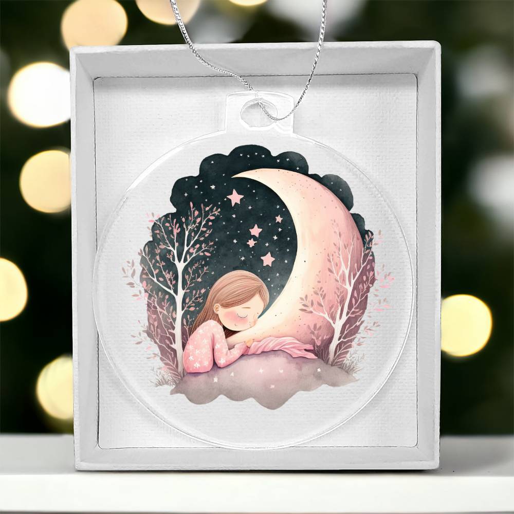 Sweet Dreams Baby Girl (Watercolor) 08 - Acrylic Ornament