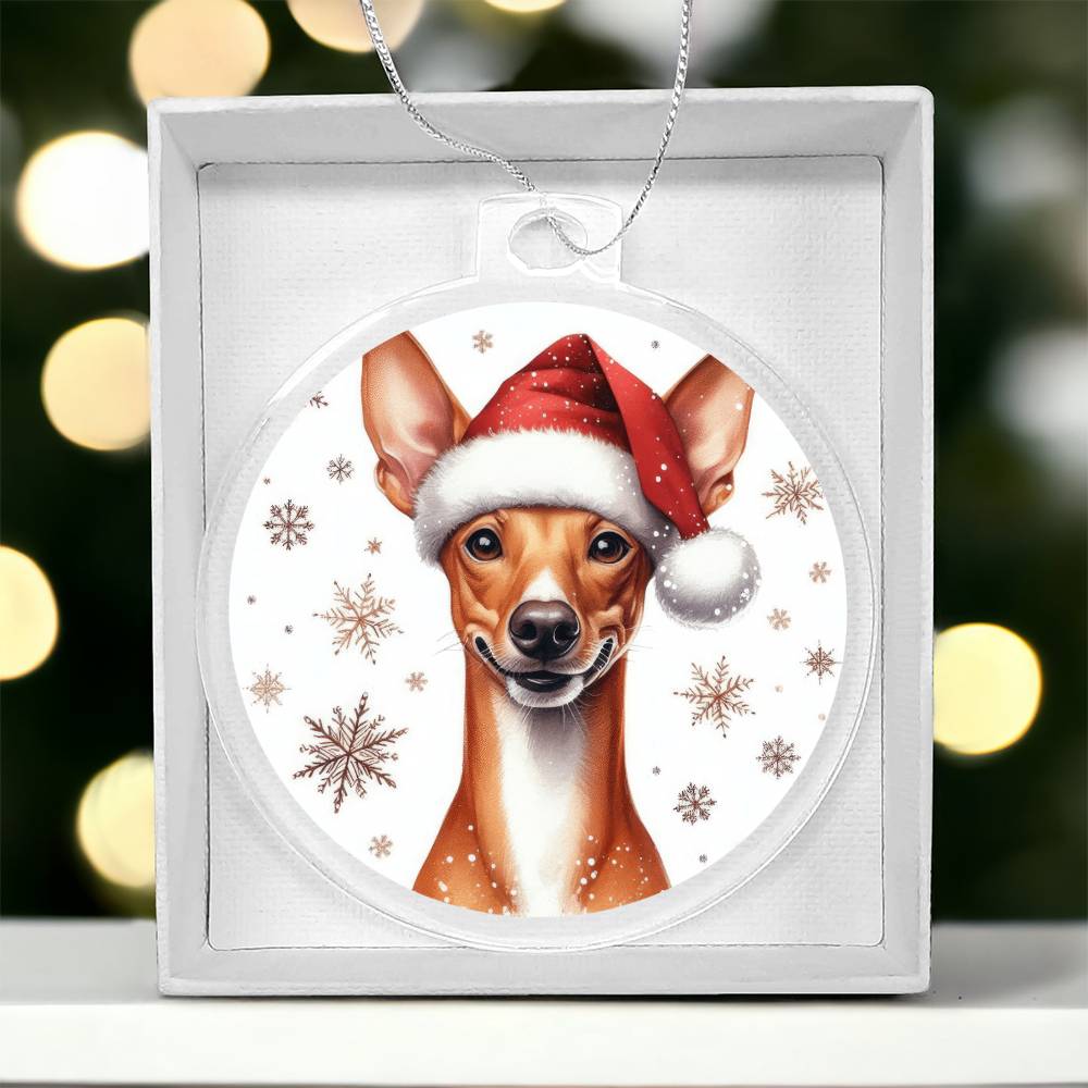 Christmas Dog - Cirneco dell’Etna - Acrylic Ornament