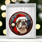 Dog Stained Glass Christmas Design 015 - Acrylic Ornament