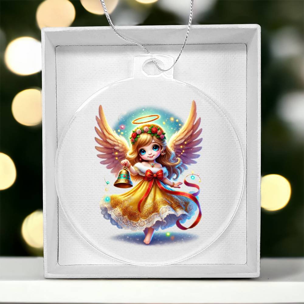 Cute Christmas Angel 013 - Acrylic Ornament