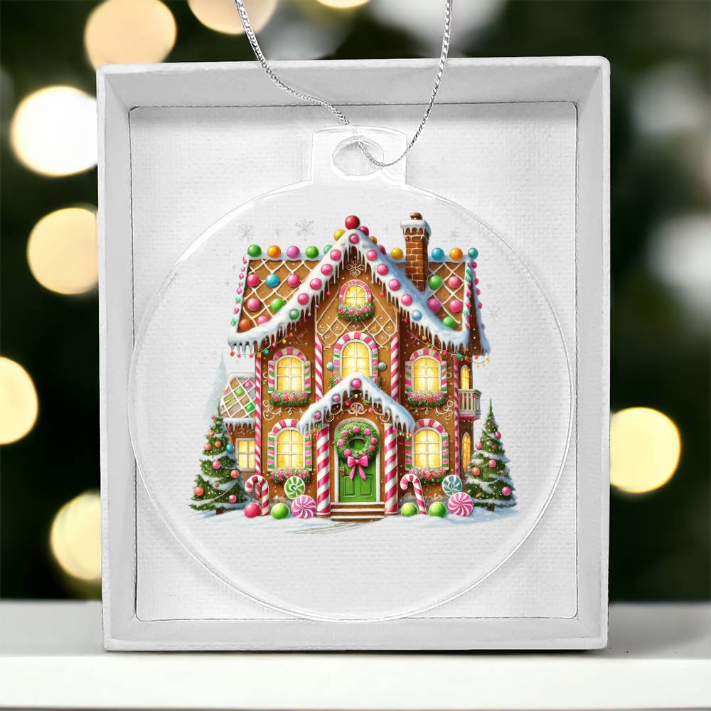 Christmas Gingerbread House 007 - Acrylic Ornament