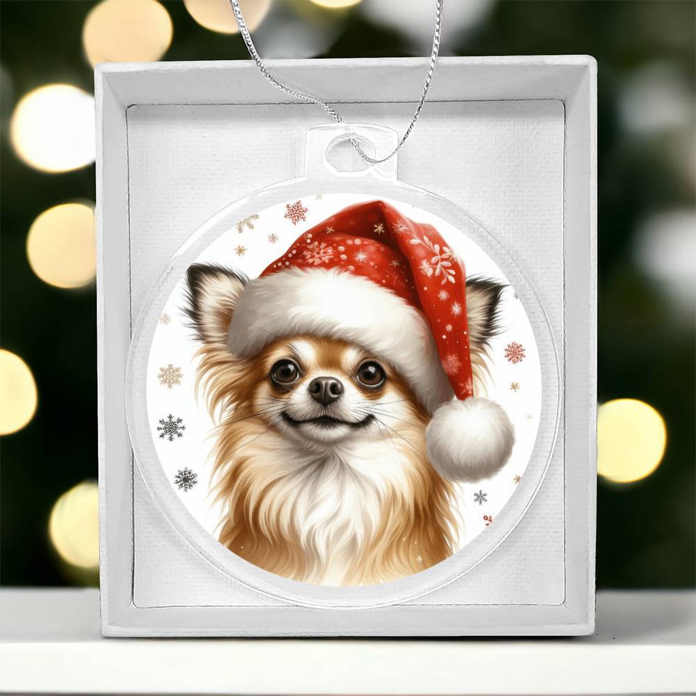 Christmas Dog - Chihuahua - Acrylic Ornament