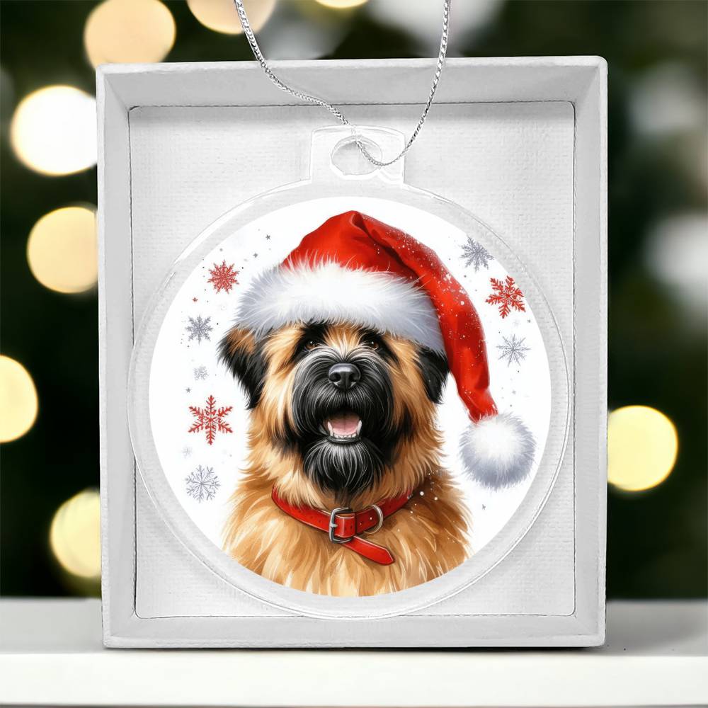 Christmas Dog - Bouvier des Flandres - Acrylic Ornament