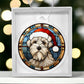 Dog Stained Glass Christmas Design 033 - Acrylic Ornament