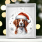 Christmas Dog - Brittany - Acrylic Ornament