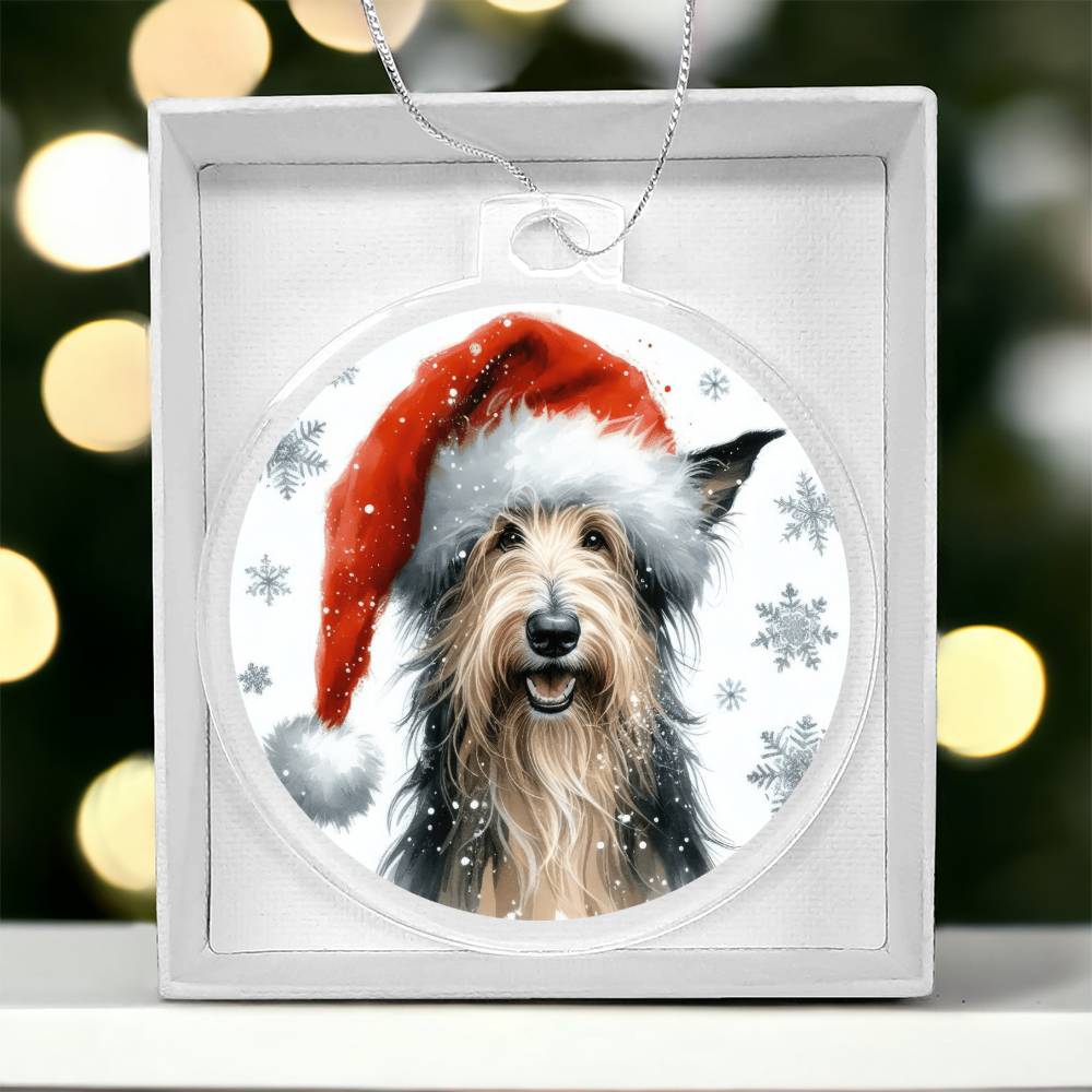 Christmas Dog - Scottish Deerhound - Acrylic Ornament