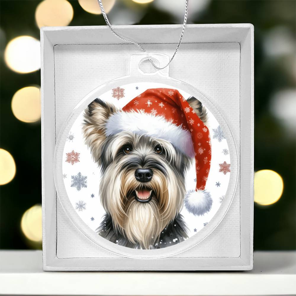 Christmas Dog - Cesky Terrier - Acrylic Ornament