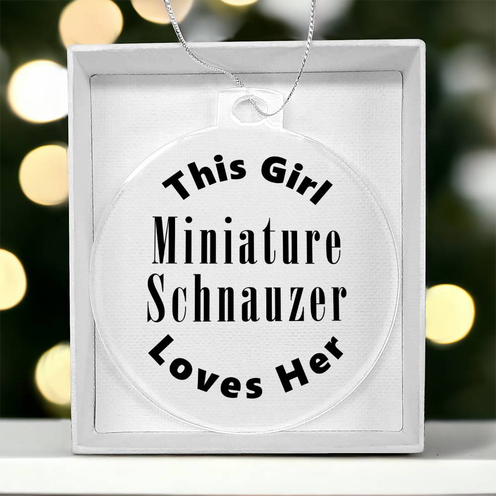Miniature Schnauzer - Acrylic Ornament