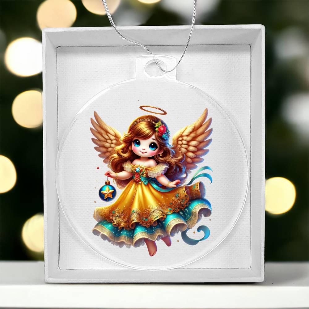 Cute Christmas Angel 023 - Acrylic Ornament
