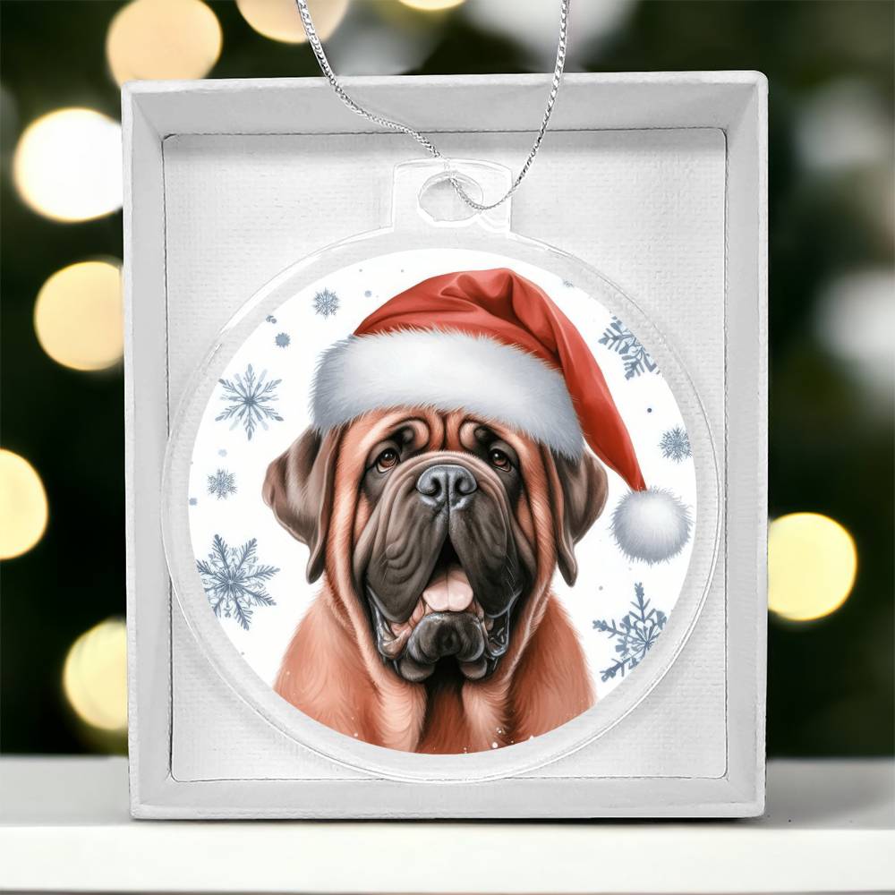 Christmas Dog - Neapolitan Mastiff - Acrylic Ornament