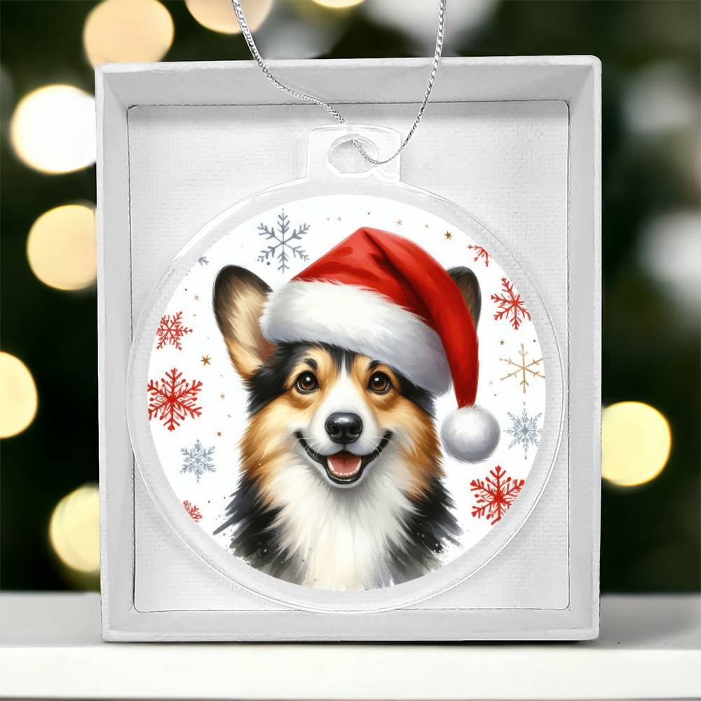 Christmas Dog - Cardigan Welsh Corgi - Acrylic Ornament