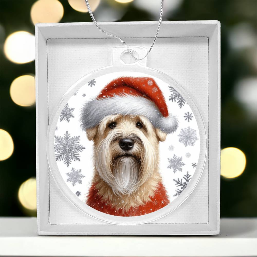 Christmas Dog - Soft Coated Wheaten Terrier - Acrylic Ornament