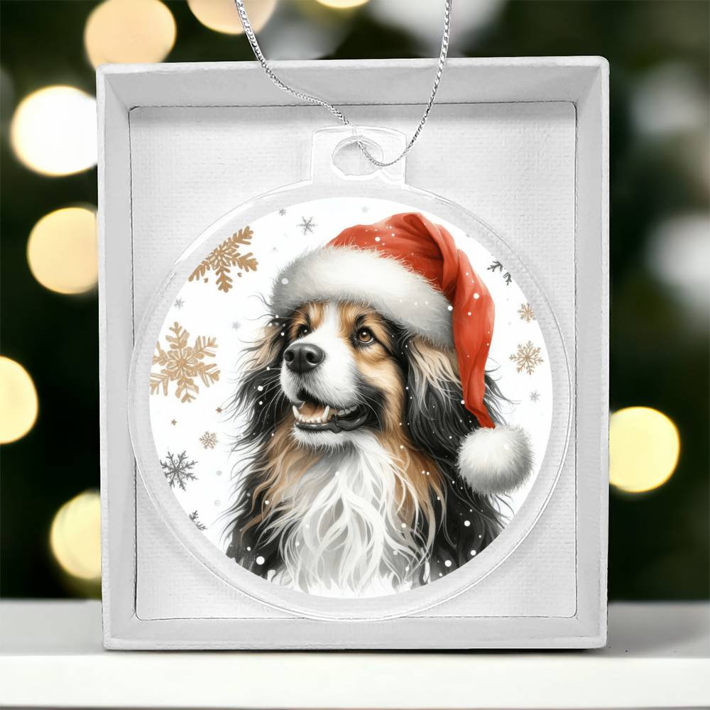 Christmas Dog - Barbet - Acrylic Ornament