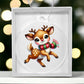 Cute Christmas Reindeer 001 - Acrylic Ornament