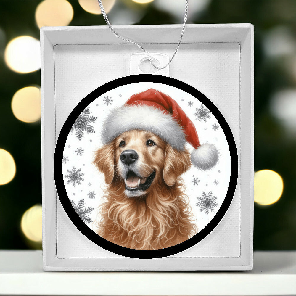 Christmas Dog - Curly-Coated Retriever - Acrylic Ornament