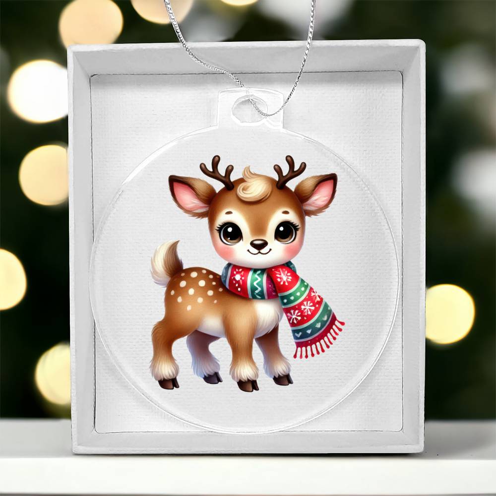 Cute Christmas Reindeer 012 - Acrylic Ornament